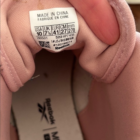 Reebok Women's Blush Pink High-Top Sneakers - Picture 4 of 7